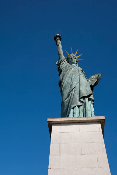 istock Replica Statue of Liberty, Paris and Copy Space 173889992