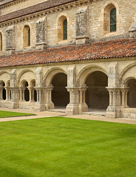 Fontenay Abbey stock photo