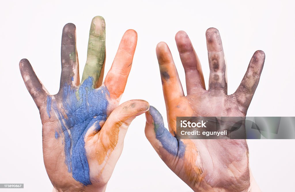 Живопись руки - Стоковые фото Абстрактный роялти-фри