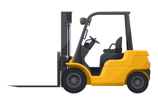 istock Forklifts for industrial use, warehouses, manufacturing complexes, logistics centers and self service stores for the transport of pallets with goods, loading and unloading of containers 1738912744