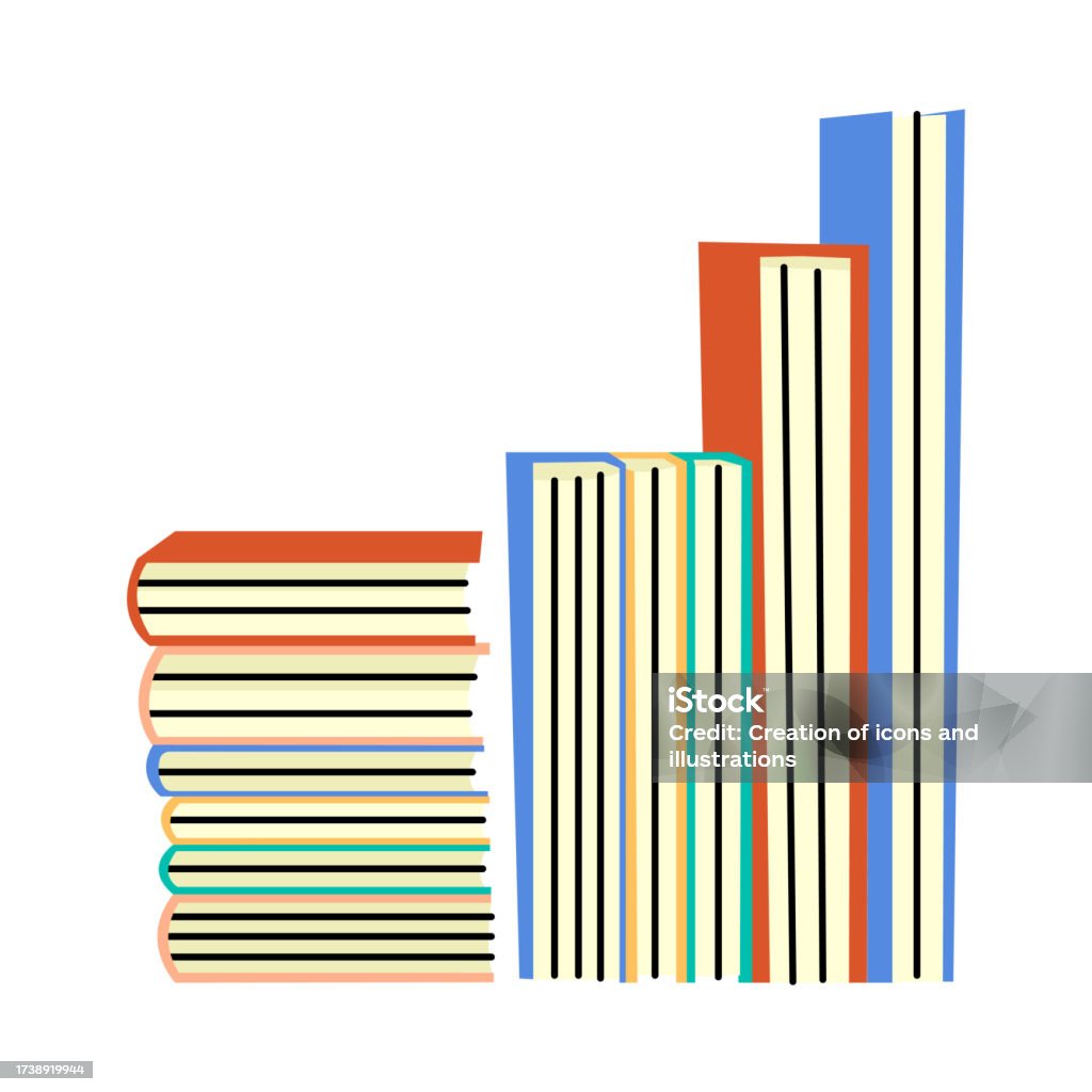 Books Stack Color Element Textbook For Academic Studies Stock ...