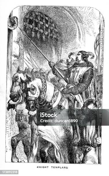 Knight Templars Stock Illustration - Download Image Now - Knights Templar, Circa 13th Century, Illustration