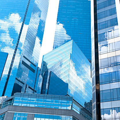 Buildings with reflected sky, New York City