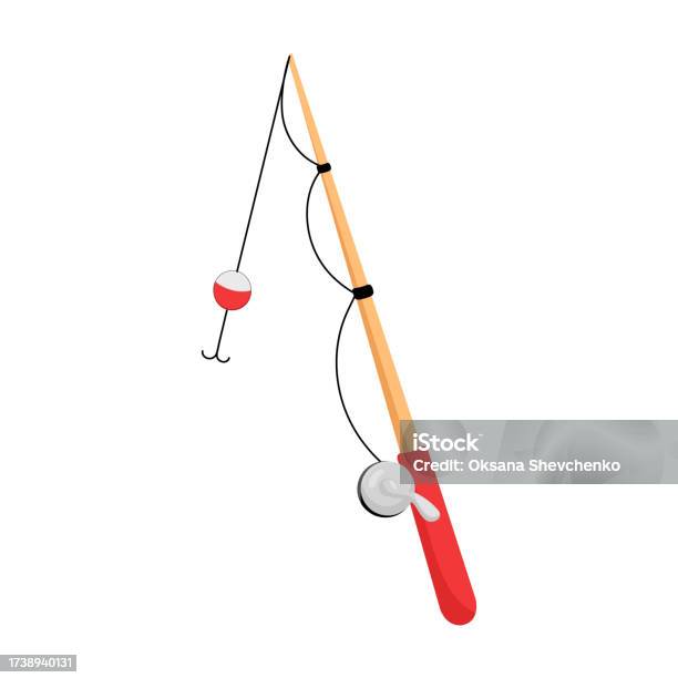 Fishing Rod Cartoon Icon Stock Illustration - Download Image Now - Fishing  Rod, Illustration, Cut Out - iStock