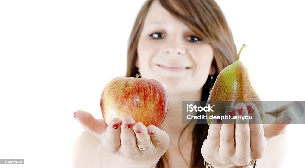Ein Apfel und eine Birne - Lizenzfrei Abnehmen Stock-Foto