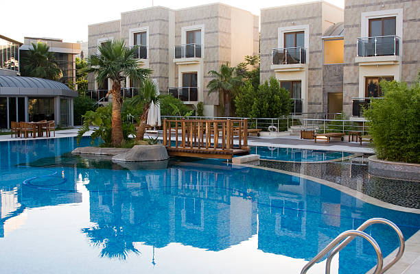 istock Green  hotel with swiming pool 173894092