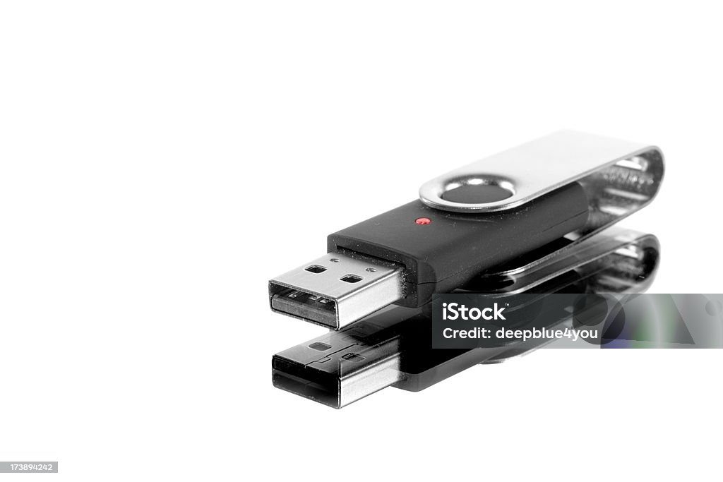 Dispositivo de memoria USB de 4 GB, aislado con espejo - Foto de stock de Accesorio personal libre de derechos