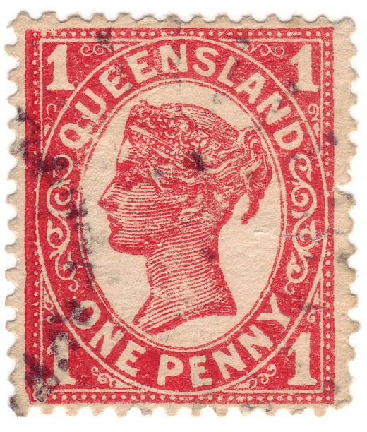 istock Antique penny red postage stamp 173894396