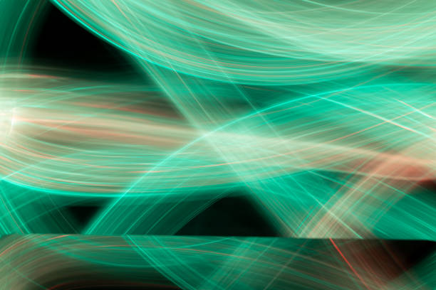 Abstract background with lines and colorful lights