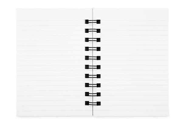 Open blank notebook stock photo