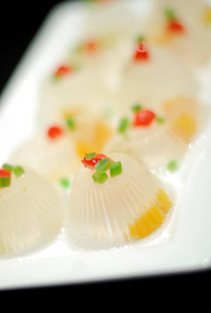 Jelly desserts on a plate