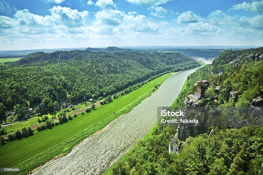 Sächsische Schweiz - Lizenzfrei Anhöhe Stock-Foto