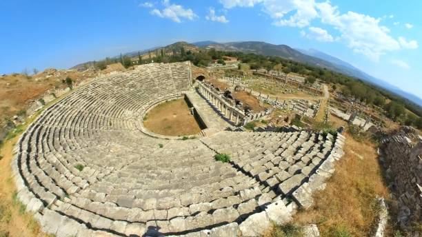 터키의 최음 로마 극장 - ephesus turkey roman ancient greece 뉴스 사진 이미지