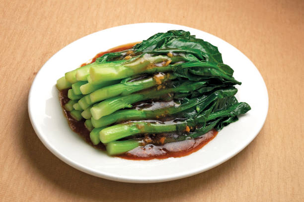 Chinese broccoli, Gai lan with oyster sauce