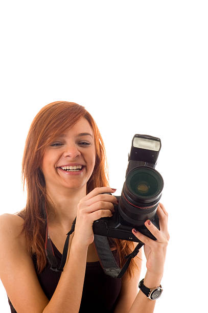 istock photographer girl on white background 173896455