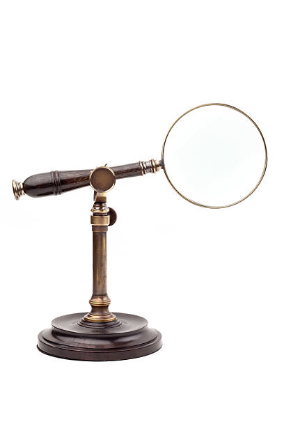 istock isolated vintage magnifying glass with holder 173896709