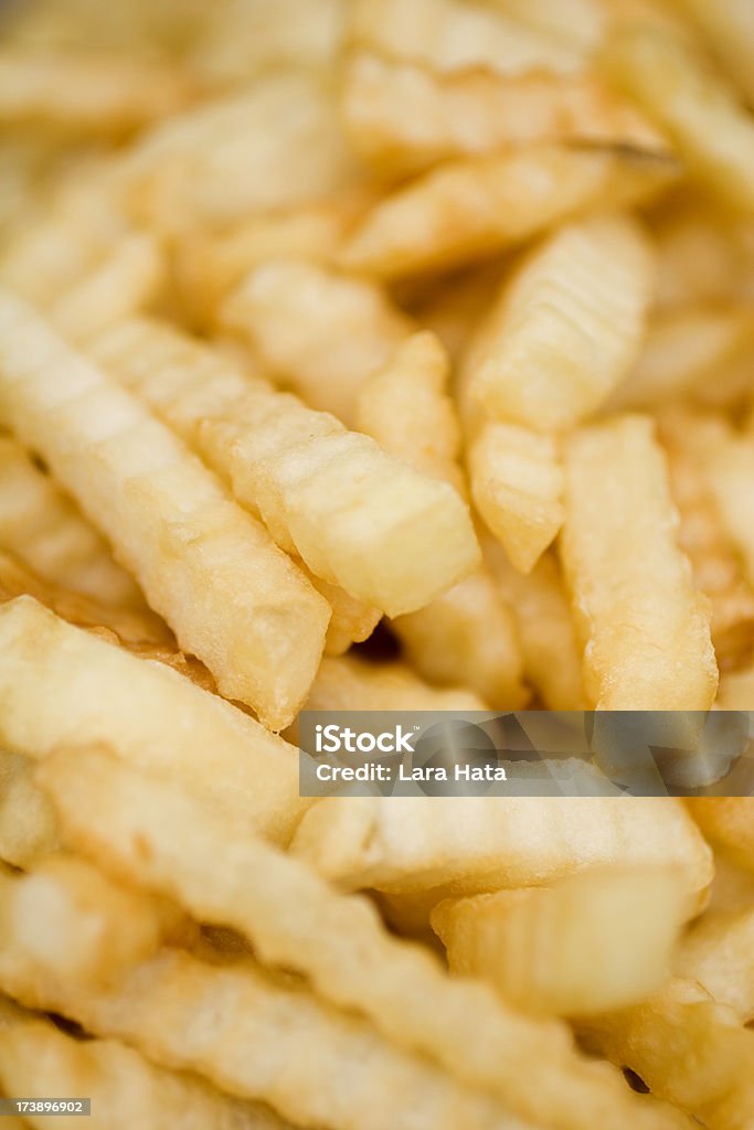 Crinkle-Corte as batatas fritas - Royalty-free Batata Frita - Lanche Foto de stock