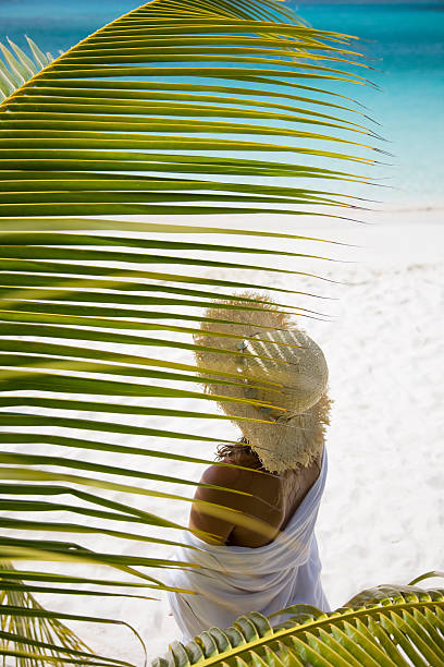 istock woman and palm fronds 173897083