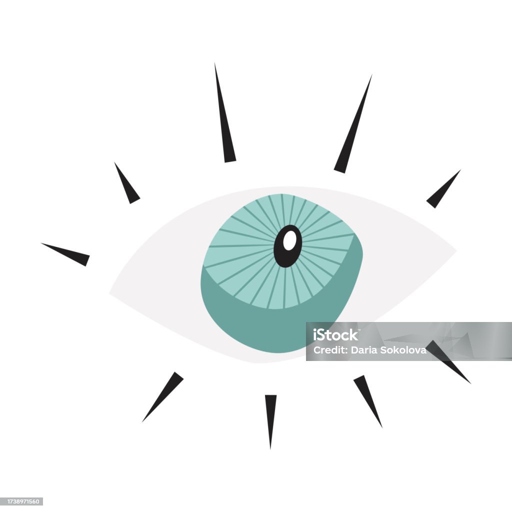 Date Witheye Open Wide Open One Eye Stock Illustration - Download Image Now - Abstract ...