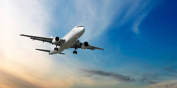 istock XXL jet airplane landing at dusk 173897349