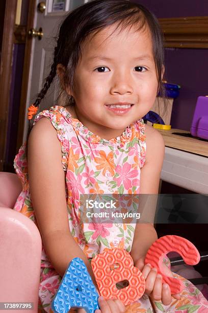 Girl Holding Letters A B And C Stock Photo - Download Image Now - 2-3 Years, Alphabet, Asian and Indian Ethnicities