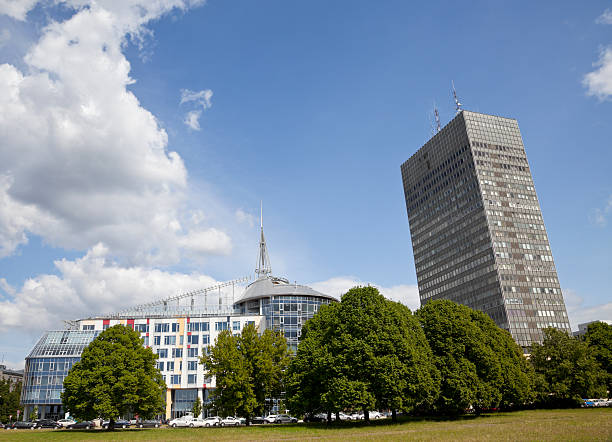istock Modern bank palace in Riga Latvia. 173897475