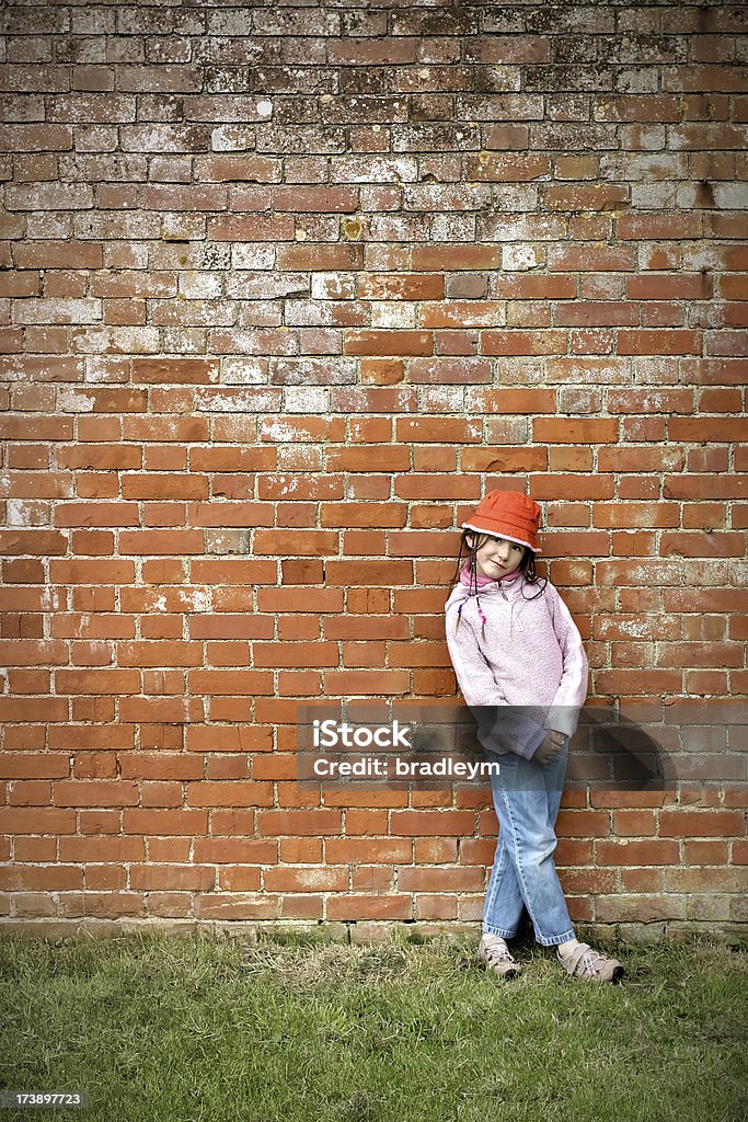 Girl Against Wall Stock Photo - Download Image Now - Agricultural Field ...