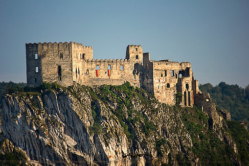 Beckov, Slovakia - august 6: Old Beckov Castle.Medieval castle on a cliff august 6, 2020 in Beckov, Slovakia