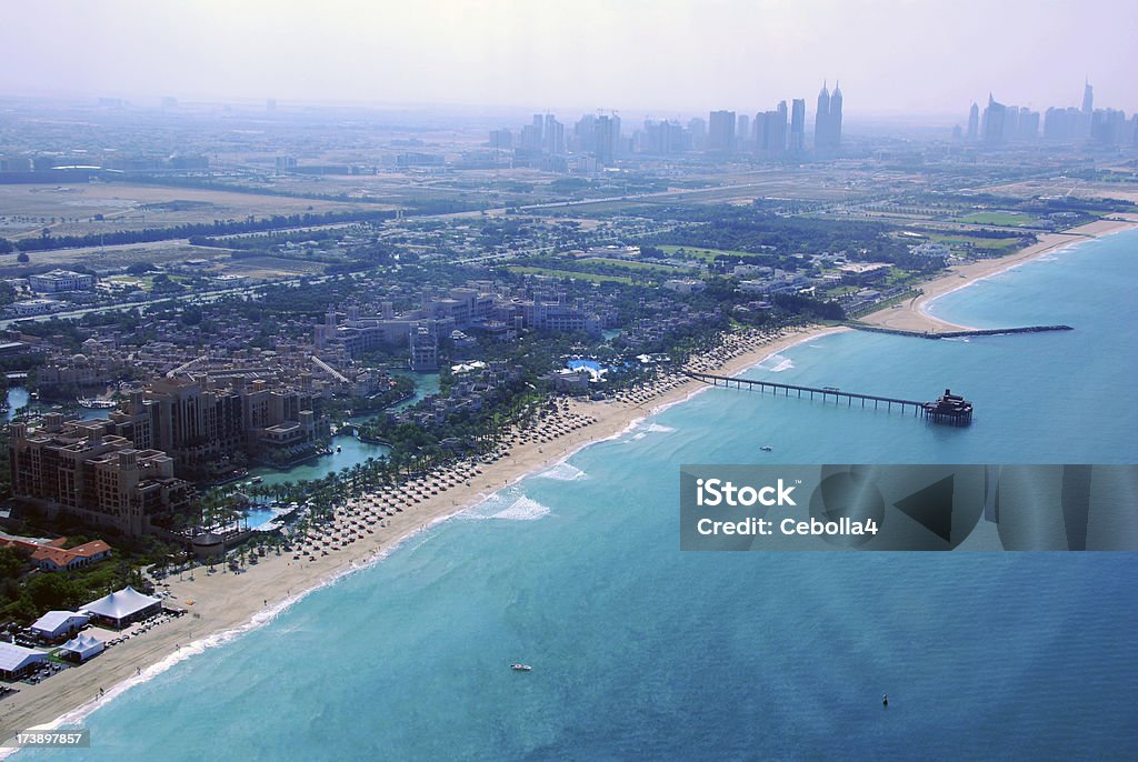 Vista da Cidade do Dubai e praias - Royalty-free Dubai Foto de stock