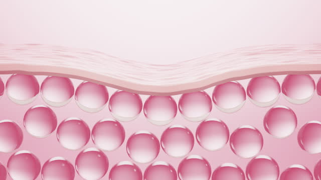 Pink collagen pushing sagging skin up, skin up return firmness and healthy to skin.