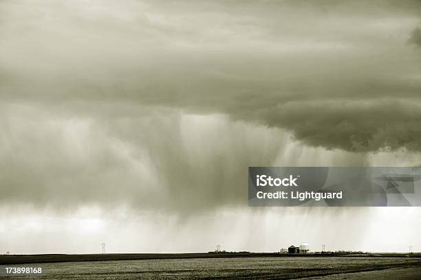 Saskatchewan Tempesta Di Pioggia - Fotografie stock e altre immagini di Agricoltura - Agricoltura, Ambientazione esterna, Campo