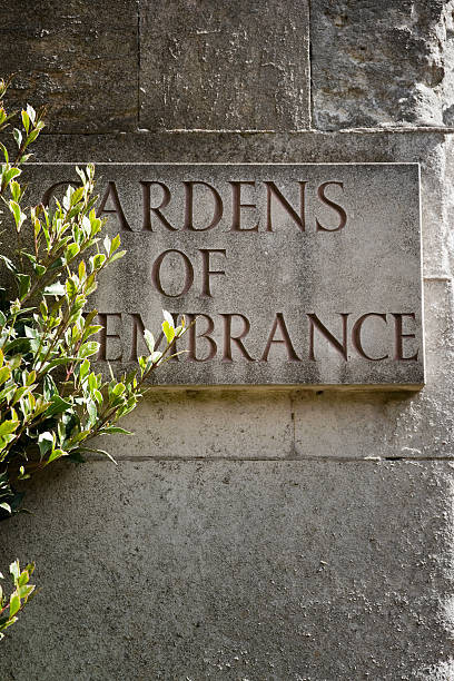 istock Gardens of Remembrance sign 173898621