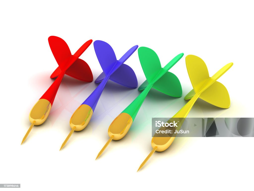 Color darts Blue Stock Photo