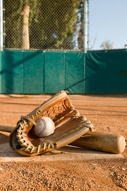 istock Baseball Glove, Bat and Ball 173898863