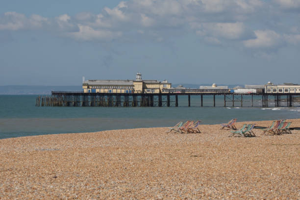 istock Hasting Pier and sunny beach in the morning 173898931