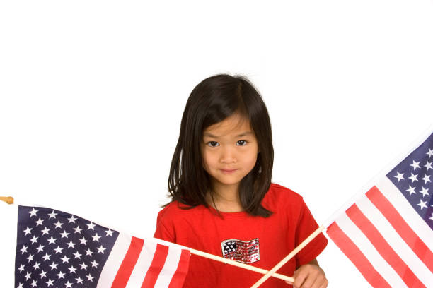istock Patriotic little girl 173899063
