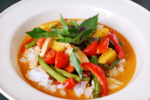 Thai red curry with rice
