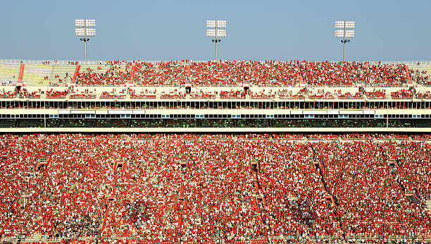 American Football Stadium Full of Spectators stock photo