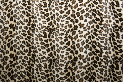 Leopard print textured curtains