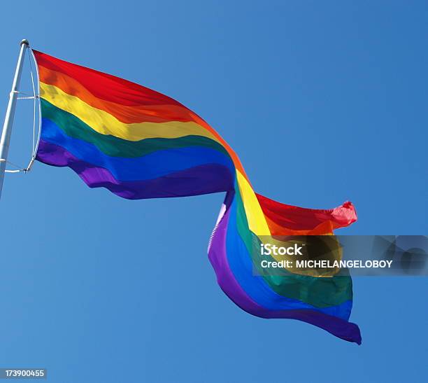 Rainbowprideflagge Stockfoto und mehr Bilder von Bunt - Farbton - Bunt - Farbton, Flagge, Fotografie