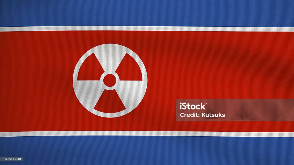 nuclear variación de bandera de corea del norte - Foto de stock de Aterrorizado libre de derechos