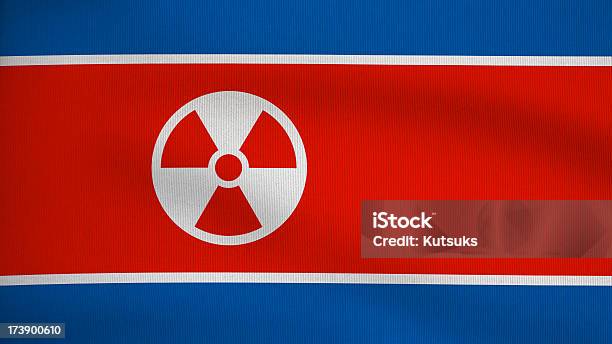 Nuclear Variación De Bandera De Corea Del Norte Foto de stock y más banco de imágenes de Aterrorizado - Aterrorizado, Azul, Bandera