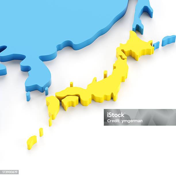 Accurate 3d Map Of Japan Stock Photo - Download Image Now - Accuracy, Japan, Asia