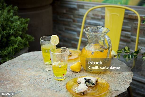 레모네이드 스콘 야외 피크닉을 레모네이드에 대한 스톡 사진 및 기타 이미지 - 레모네이드, 스낵, 탁자