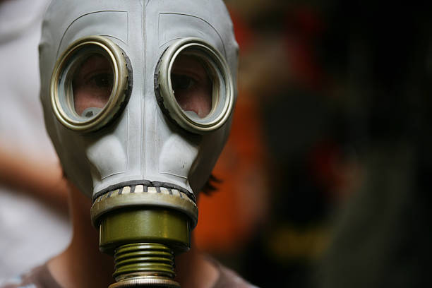 istock Child Wearing a Gas Mask 173900801