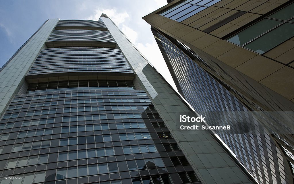 Frankfurt Buildings of two banks in Frankfurt/Main, Germany Bank - Financial Building Stock Photo