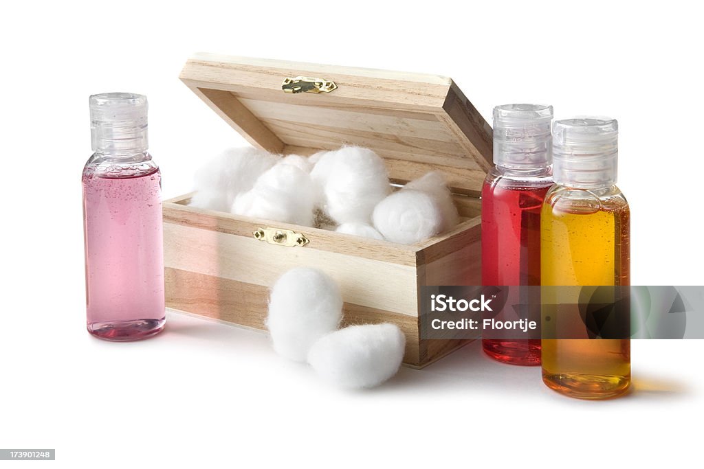Da bagno: Cotone palle e Soap - Foto stock royalty-free di Prodotto da toilette
