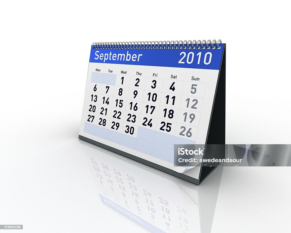 Календарь-сентября 2010 г. - Стоковые фото 2010 роялти-фри