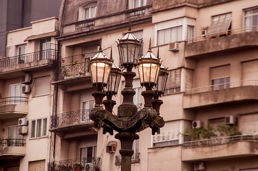 Beautiful lamppost in Buenos Aires Argentina