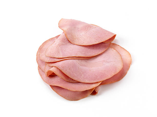 Sliced Country Smoked Ham Sliced Country Smoked Ham From the Deli-Photographed on Hasselblad H3D-39mb Camera cold cuts meat photos stock pictures, royalty-free photos & images